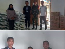 Koramil Tabukan Utara Kawal Pendistribusian Bansos Pangan Beras dan Minyak Goreng