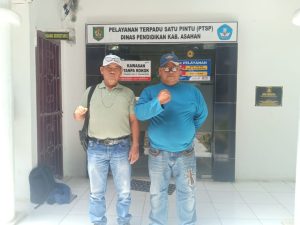 Masyarakat desa teluk dalam temu ramah dengan dinas pendidikan kabupaten Asahan.