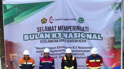 PT Cahaya Ginda Ganda dan Mitra Kerja/Kontraktor Gelar Peringatan Bulan K3 Nasional Tahun 2026