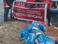 Bupati Minahasa Utara Joune Ganda Salurkan Bantuan bagi Korban Bencana di Desa Gangga Satu